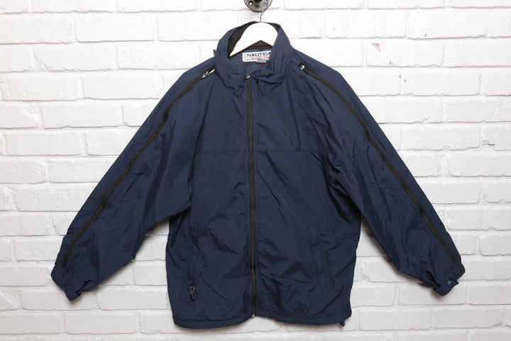 90s Vintage Nautica Competition Zipper Sleeve Jacket Size Large