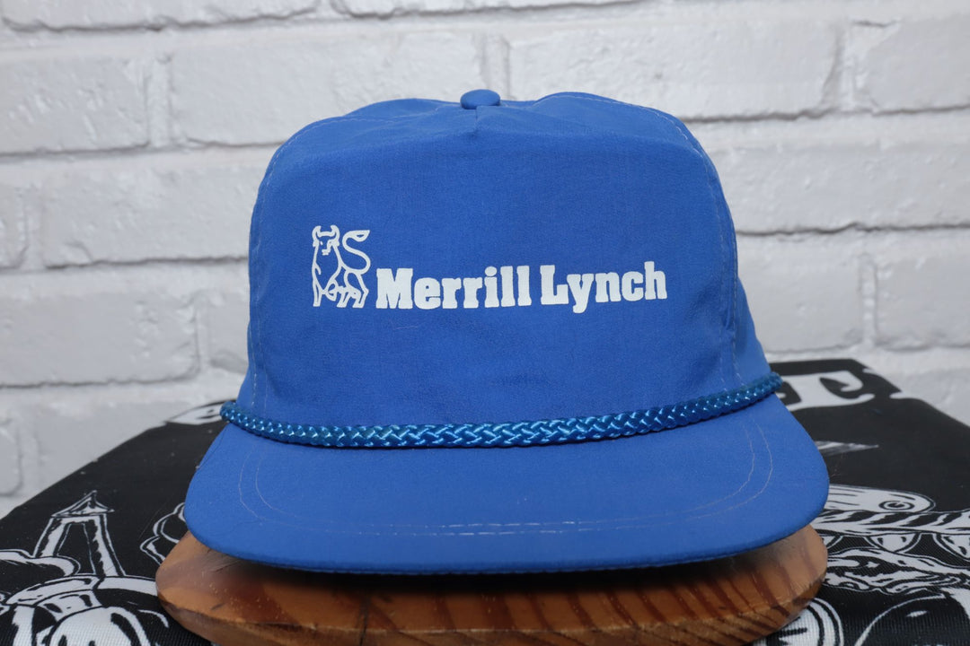 90s Vintage Merrill Lynch Rope Trucker Hat