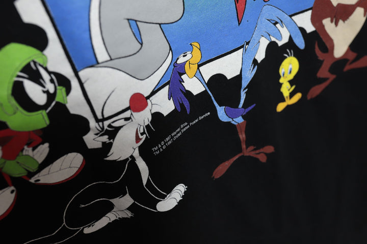 Looney Tunes Characters Stamp Collection Vintage T Shirt 90s XL