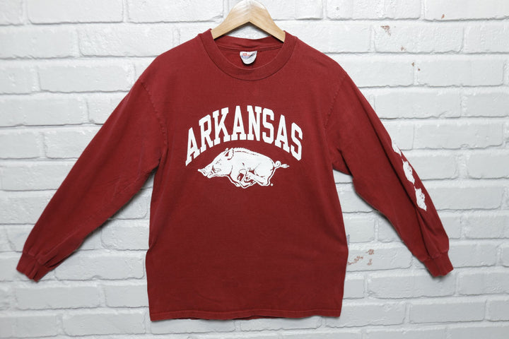 University of Arkansas Vintage Sleeve Print T Shirt Medium 2000s