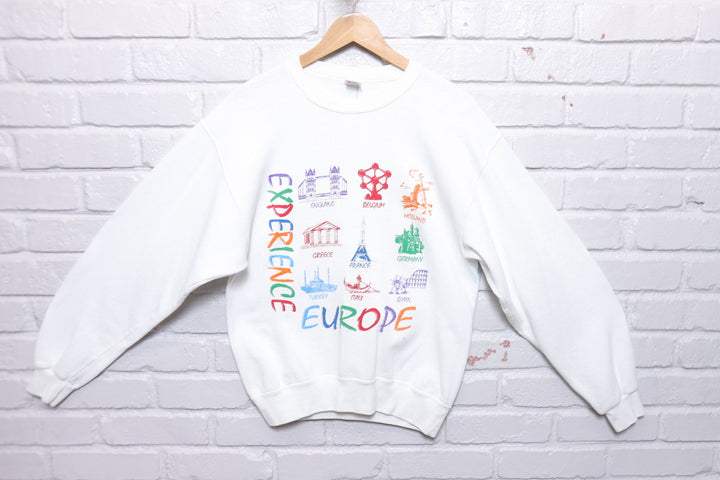 Experience Europe Vintage Tourist Sweatshirt 90s Small