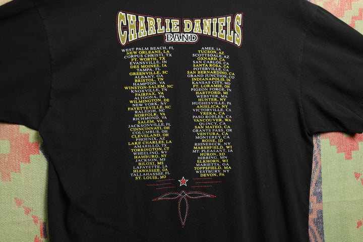 Charlie Daniels Band Cow Skull Vintage Tour T Shirt XL 90s