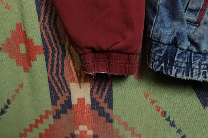 Yukon Trail Vintage Denim Varsity Jacket 90s Large