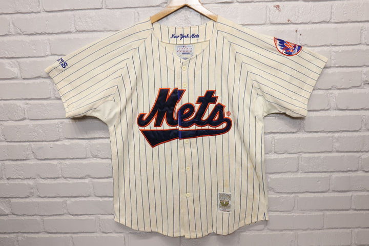 90s Vintage New York Mets Cooperstown Classics Starter Jersey Size Large