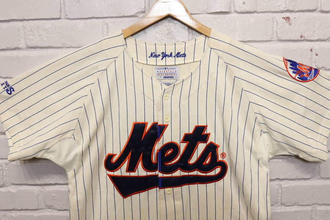 90s Vintage New York Mets Cooperstown Classics Starter Jersey Size Large