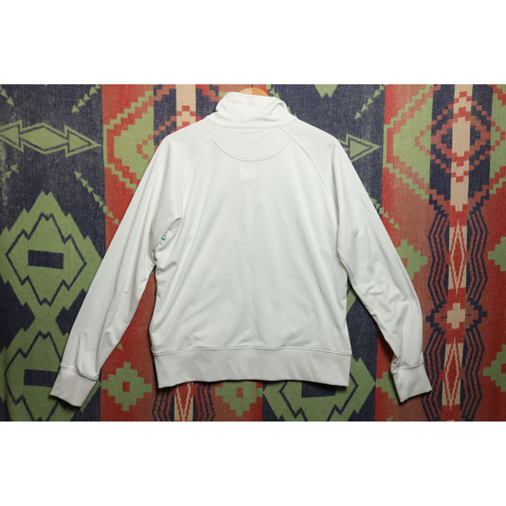 Nike Vintage Green and White Track Jacket Large 2000s