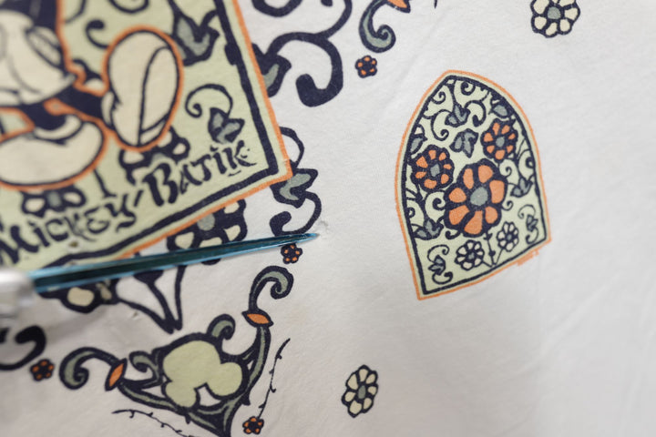Disney Vintage Mickey Batik T Shirt 90s Large