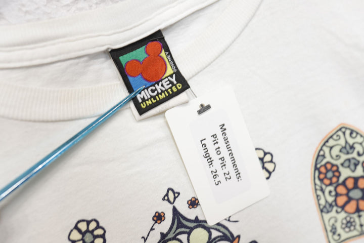 Disney Vintage Mickey Batik T Shirt 90s Large