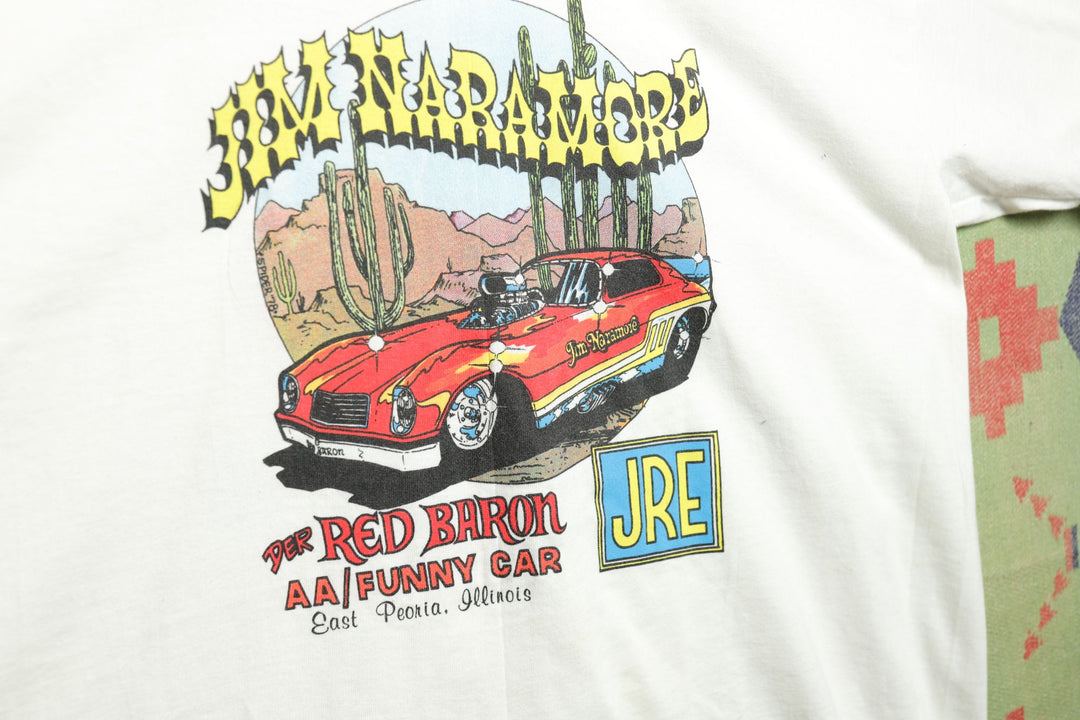 Jim Naramore Red baron Vintage Racing T Shirt XL 70s
