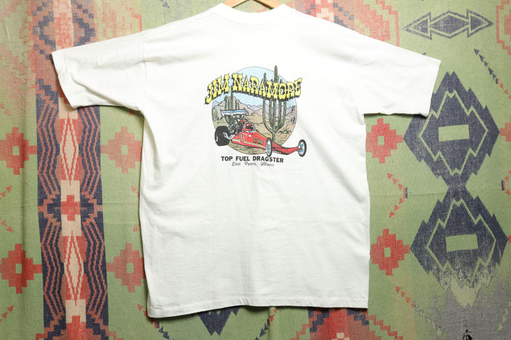 Jim Naramore Red baron Vintage Racing T Shirt XL 70s