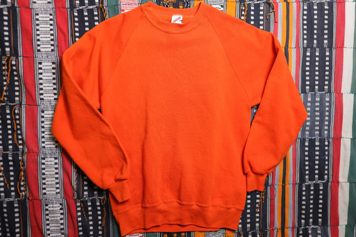 Jerzees Vintage Orange Sweatshirt Large 90s