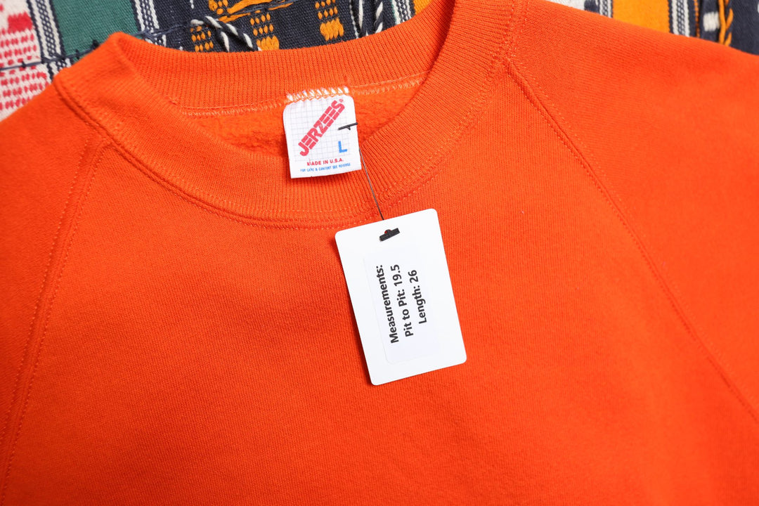 Jerzees Vintage Orange Sweatshirt Large 90s