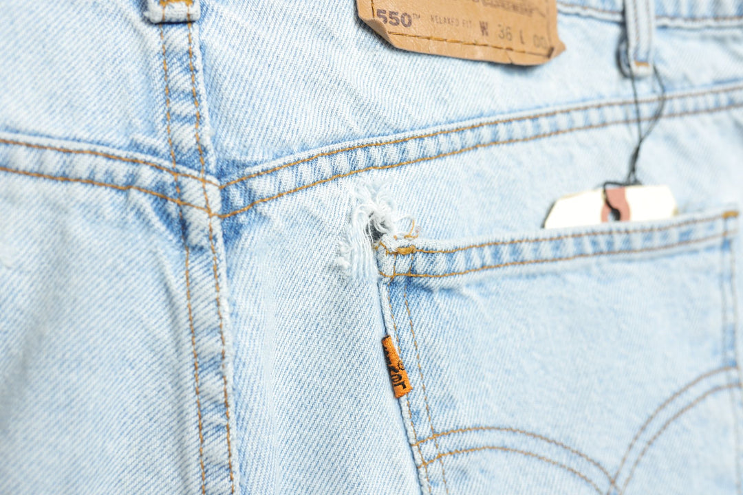 Levi's 550 Vintage Relaxed Fit Denim Shorts 90s 36