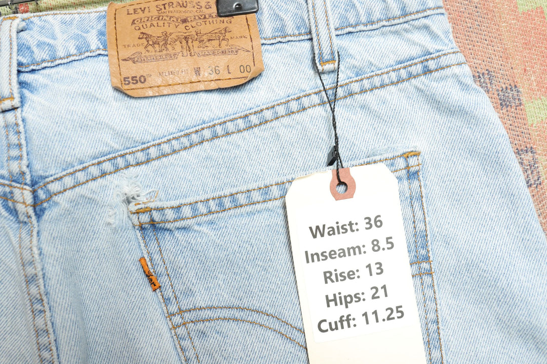 Levi's 550 Vintage Relaxed Fit Denim Shorts 90s 36