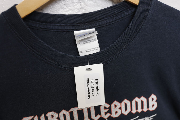 Throttle Bomb Vintage Metal Band LS T Shirt 2000s XL