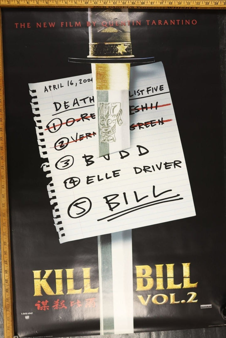 2000s Vintage Kill Bill Vol 2 Quentin Tarantino Movie Poster