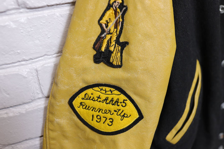 S Patch Vintage Reversible Letterman Jacket 70s Medium