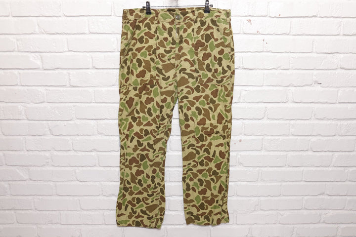 Duck Camo Vintage Lightweight Military Pants 80s Large