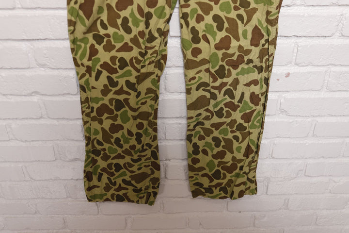 Duck Camo Vintage Lightweight Military Pants 80s Large