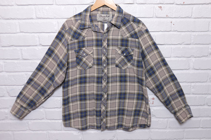 Wrangler Wrancher Vintage Plaid Shirt XL 2000s