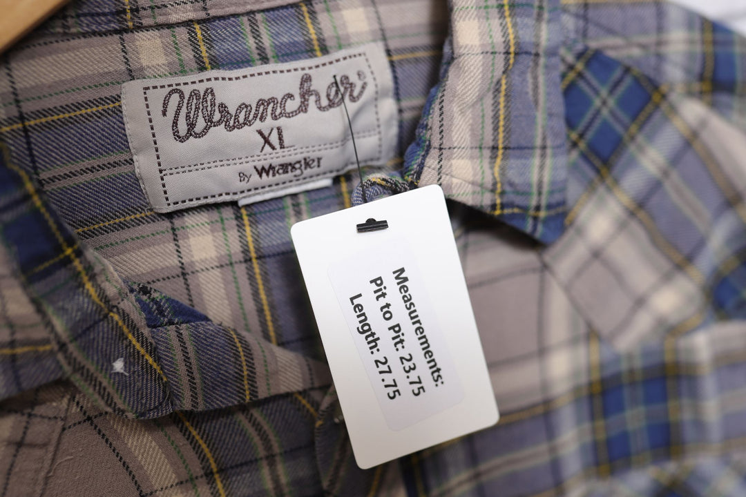 Wrangler Wrancher Vintage Plaid Shirt XL 2000s