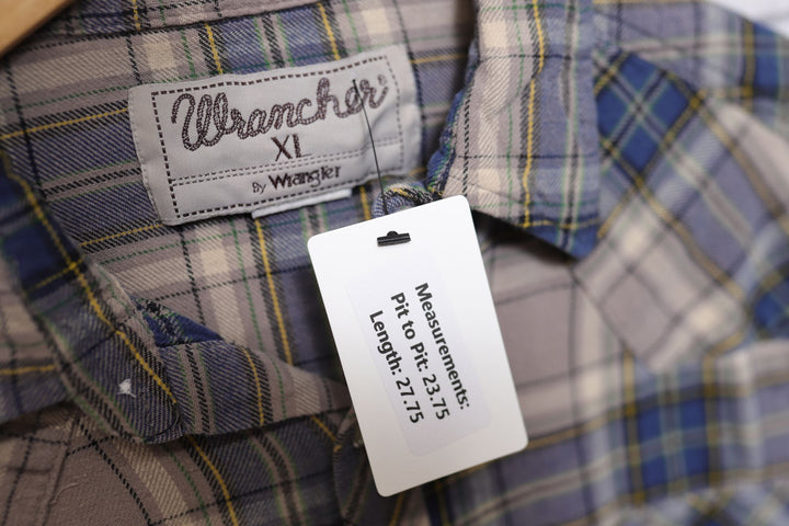 Wrangler Wrancher Vintage Plaid Shirt XL 2000s