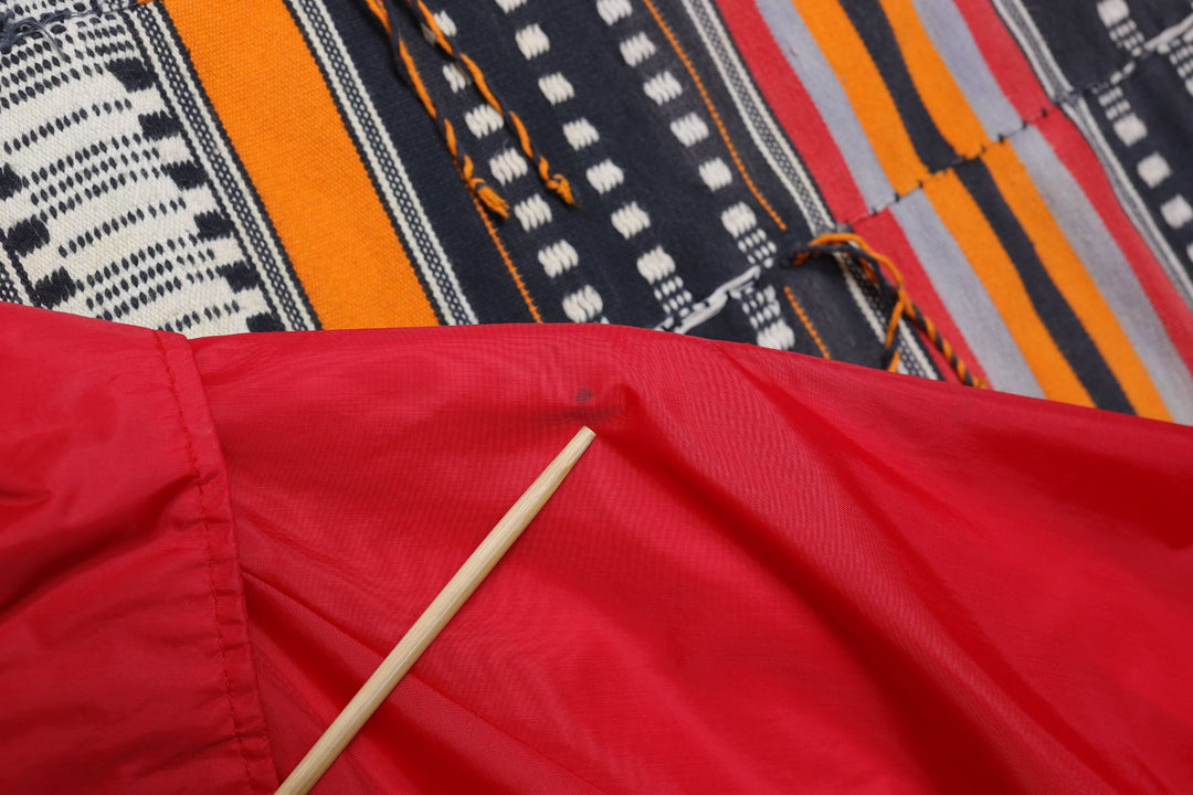 Vintage Red Windbreaker Jacket Medium 80s