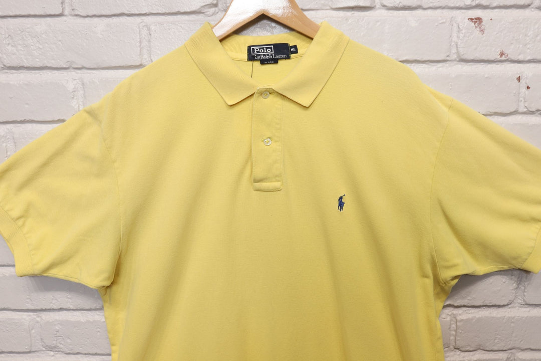 Polo Ralph Lauren Vintage Yellow Polo Shirt XL 2000s