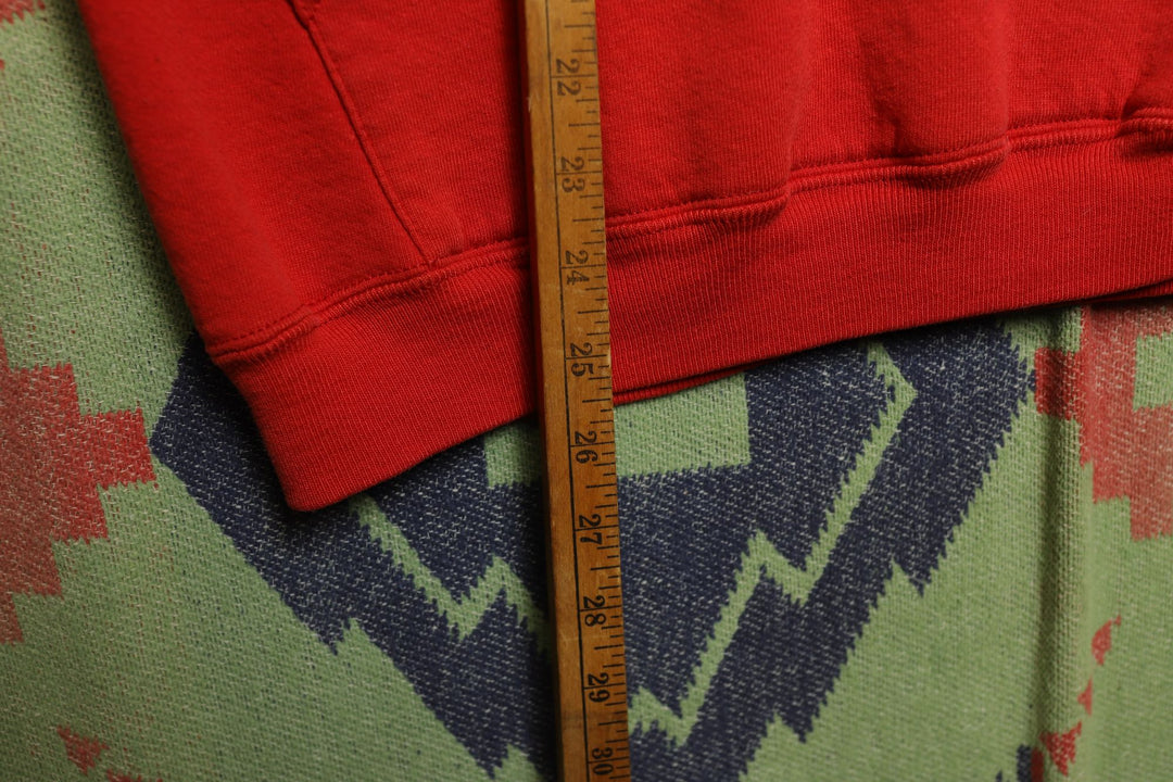 Greek Letters SKI Vintage Red Hoodie Large 80s Russell Athletic