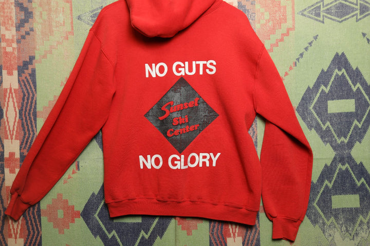Greek Letters SKI Vintage Red Hoodie Large 80s Russell Athletic