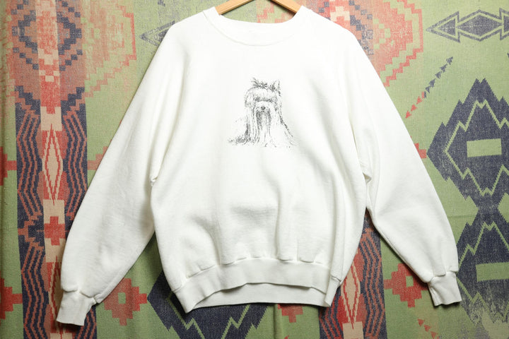 White Dog Vintage Sweatshirt Large 90s