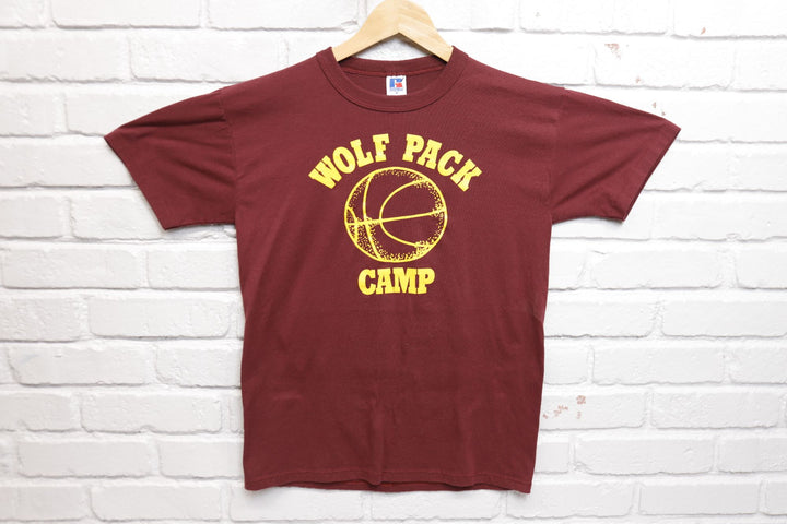 Wolf Pack Vintage Basketball Camp T Shirt 80s Medium
