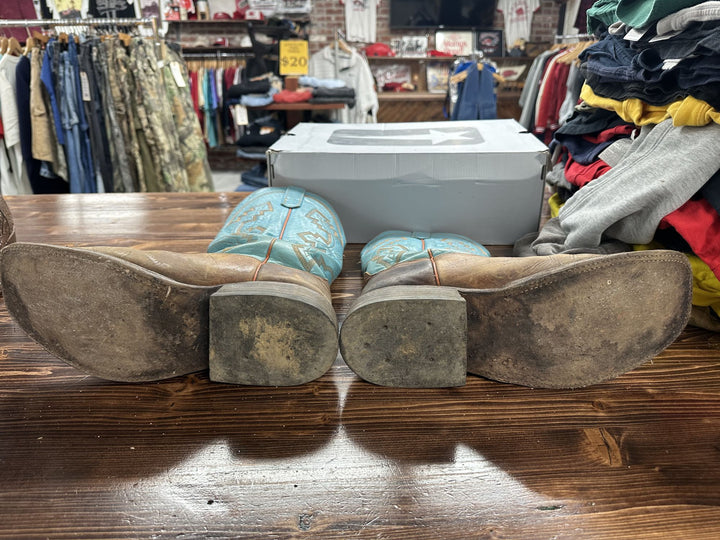 Anderson Bean Teal Shank Boots Size 10