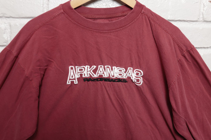 Arkansas Razorbacks Vintage LS T Shirt 2000s Medium
