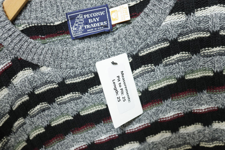 Peconic Bay Traders Vintage Striped Sweater Large 90s
