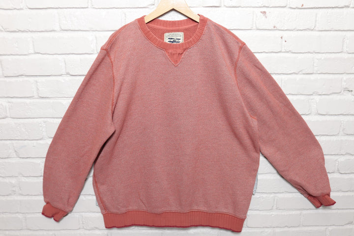 Ace Rivington Vintage Red Knit Sweatshirt 90s XXL