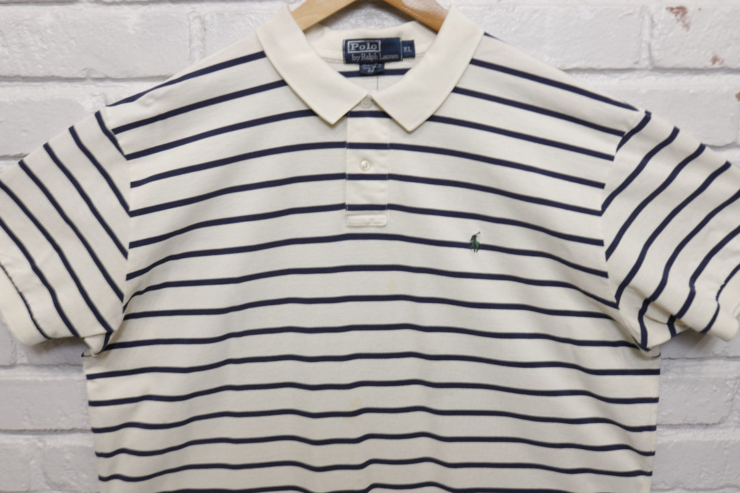 Polo Ralph Lauren Vintage Striped Polo Shirt XL 2000s