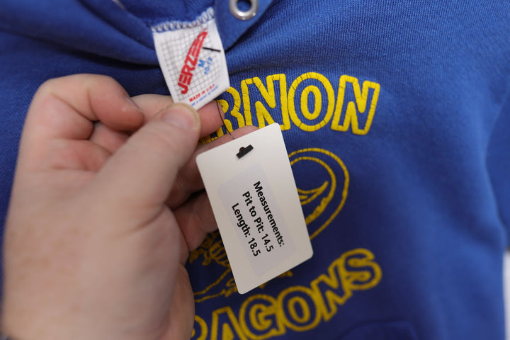 Divernon Dragons Vintage Kids Hoodie Medium 90s