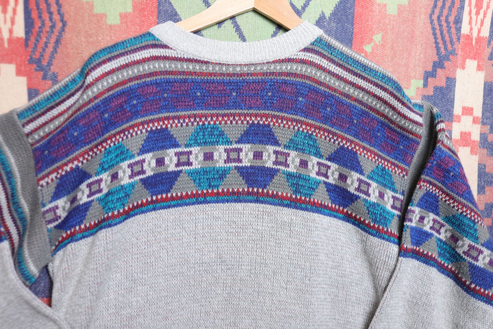 Sweater Graphix Vintage Striped Sweater Medium 80s