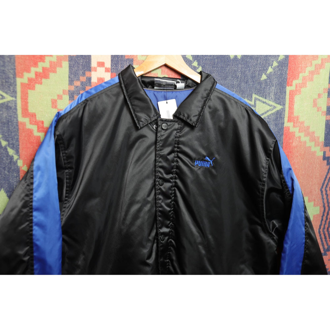 Puma Vintage Black and Blue Jacket XL 90s