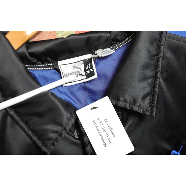 Puma Vintage Black and Blue Jacket XL 90s