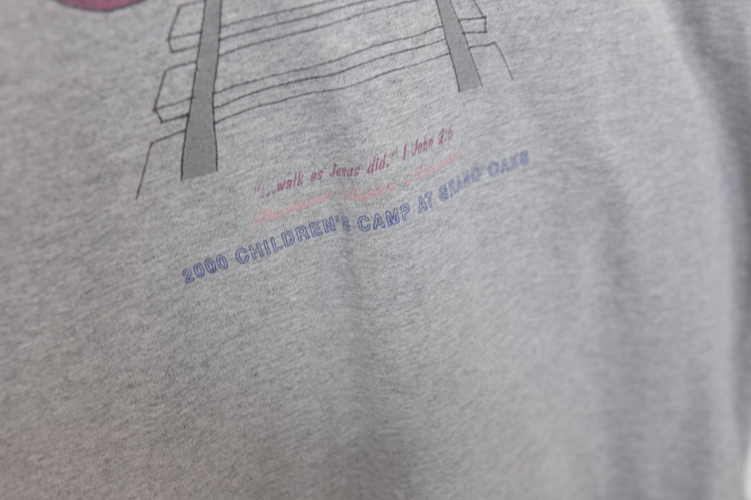 Railroad On Track Vintage Jesus T Shirt 90s XL