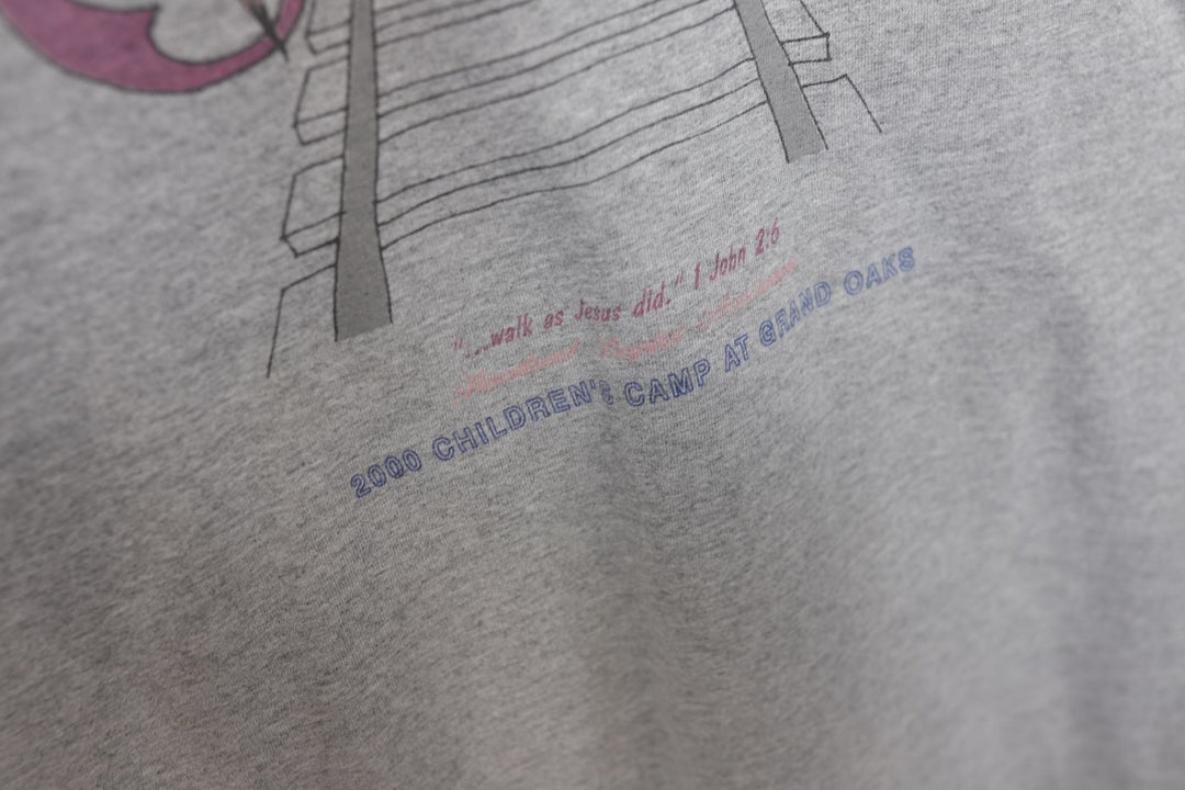 Railroad On Track Vintage Jesus T Shirt 90s XL