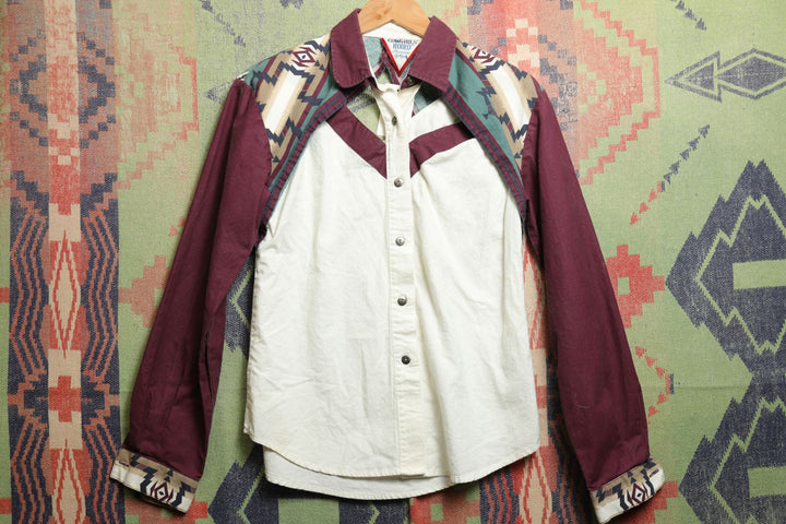 Women's Roper Vintage Cut Out Western Shirt Medium 90s