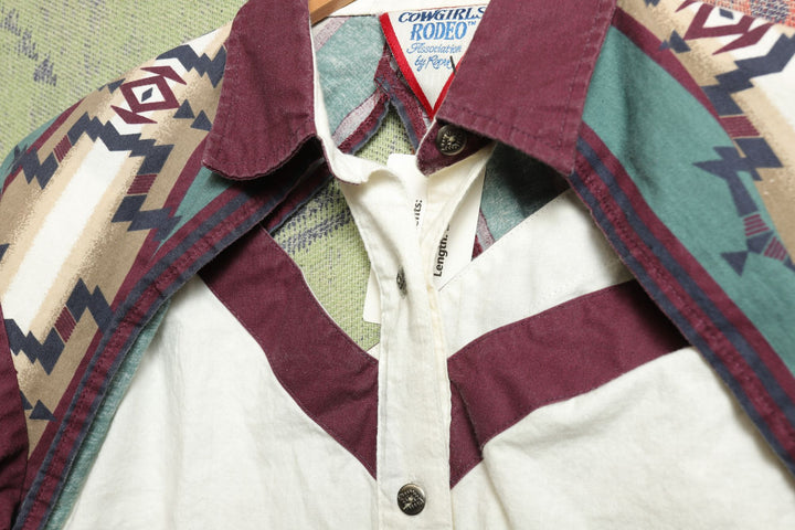 Women's Roper Vintage Cut Out Western Shirt Medium 90s