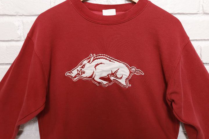 Arkansas Razorbacks Vintage Embroidered Sweatshirt 2000s Small