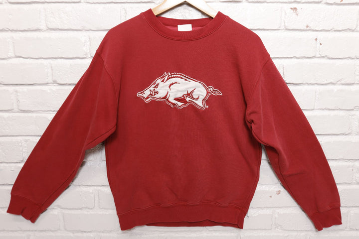 Arkansas Razorbacks Vintage Embroidered Sweatshirt 2000s Small