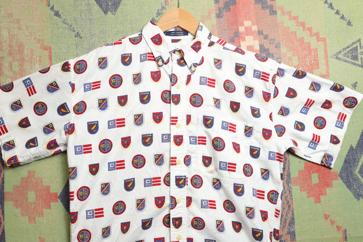 Chaps Ralph Lauren Vintage Crest  Polo Shirt Small 90s