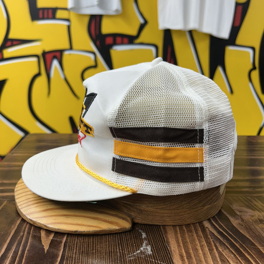 Levi Garrett Racing Vintage 3 Stripe Snapback Trucker Hat 80s