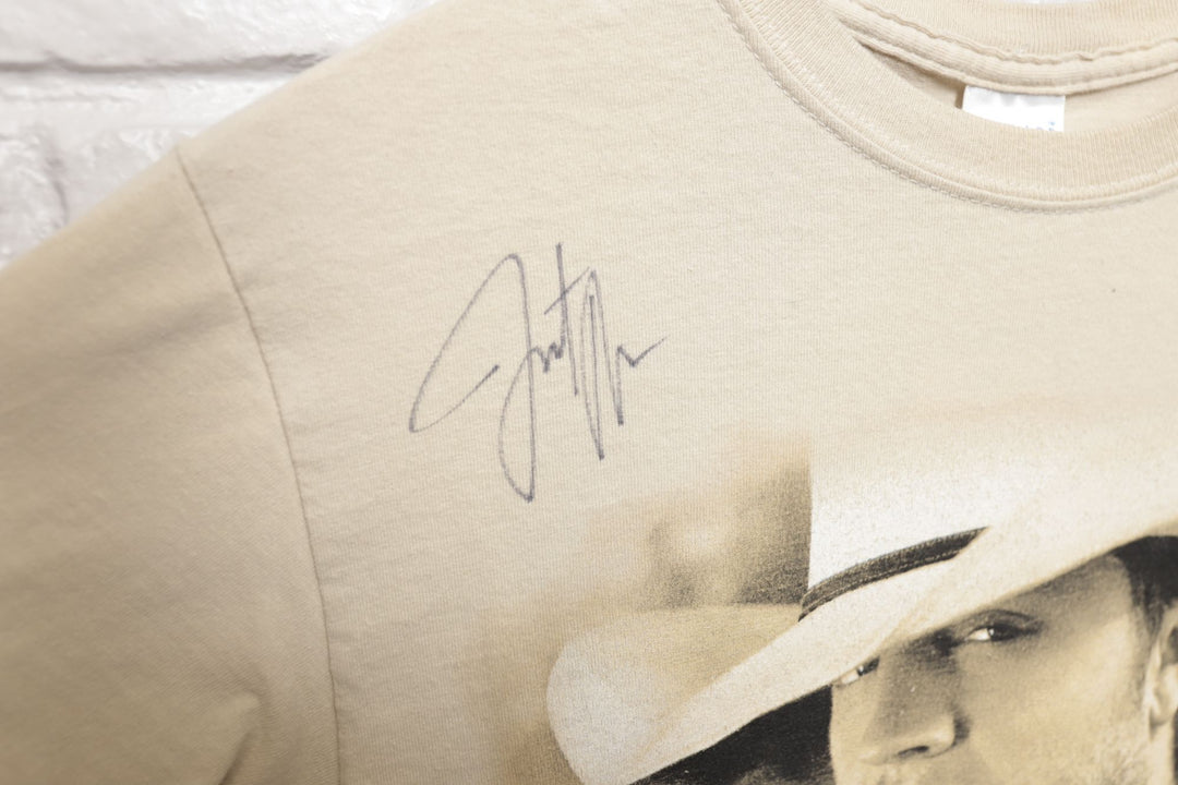 2000s Vintage Justin Moore Signed Country T Shirt Size Small
